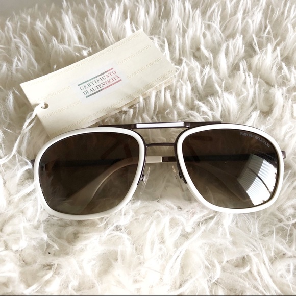 Emporio Armani Accessories - Emporio Armani White Sunglasses.